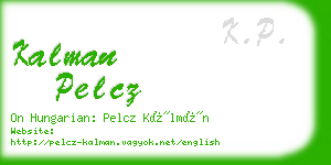 kalman pelcz business card